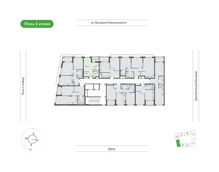 21,9 м², квартира-студия 4 409 800 ₽ - изображение 20
