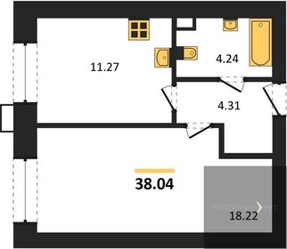 Квартира 38 м², 1-комнатная - изображение 1