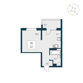 Квартира 33,9 м², студия - изображение 1