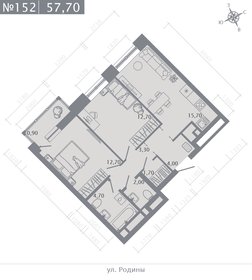 Квартира 57,7 м², 2-комнатная - изображение 1