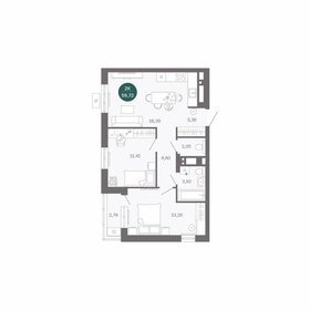 Квартира 59,8 м², 2-комнатная - изображение 1