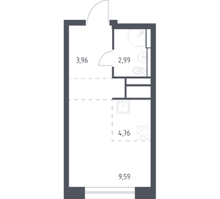 Квартира 20,7 м², студия - изображение 1