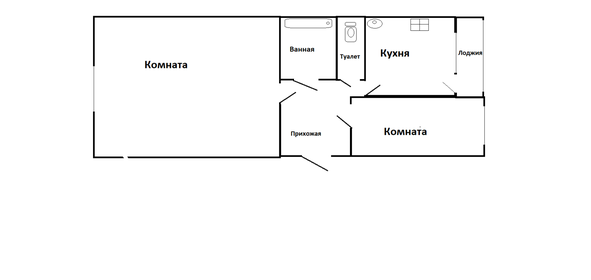 Квартира 52,9 м², 2-комнатная - изображение 1