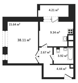 Квартира 38,1 м², 1-комнатная - изображение 1
