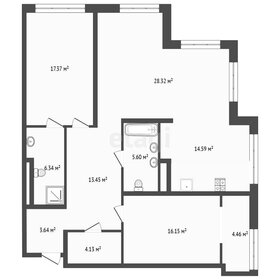 Квартира 113,4 м², 3-комнатная - изображение 1