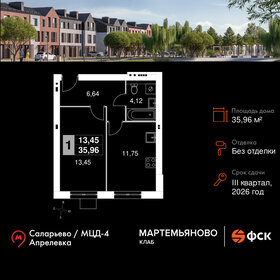 Квартира 36 м², 1-комнатная - изображение 1