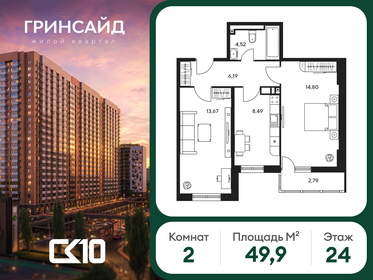 Квартира 49,9 м², 2-комнатная - изображение 1