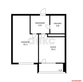 Квартира 34,1 м², 1-комнатная - изображение 1