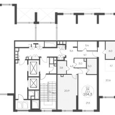 Квартира 104,3 м², 2-комнатная - изображение 3