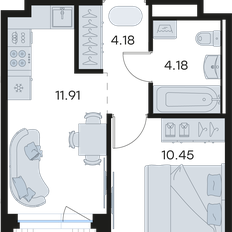 Квартира 31,4 м², 1-комнатная - изображение 2
