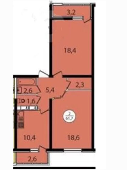 35 м², 1-комнатная квартира 7 200 000 ₽ - изображение 66