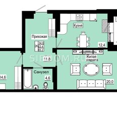 Квартира 65,1 м², 2-комнатная - изображение 2
