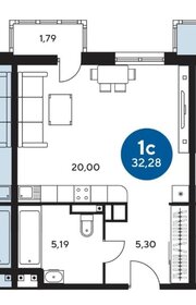 Квартира 32,3 м², студия - изображение 1