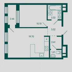 Квартира 41,7 м², 2-комнатная - изображение 2