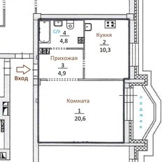 Квартира 40,5 м², 1-комнатная - изображение 1