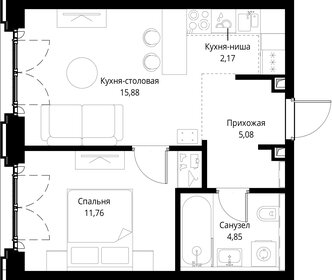 Квартира 39,8 м², 1-комнатная - изображение 2