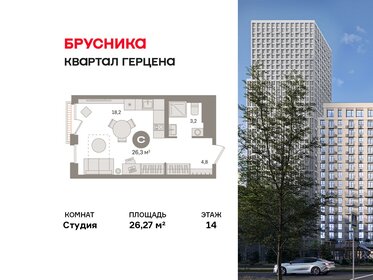 Квартира 26,3 м², студия - изображение 1