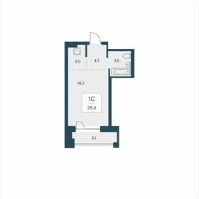 Квартира 29,4 м², студия - изображение 1