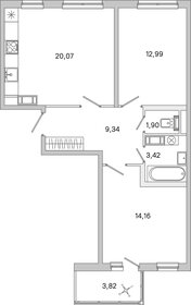 Квартира 63,8 м², 2-комнатная - изображение 1