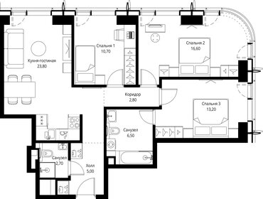 Квартира 81,3 м², 3-комнатная - изображение 2