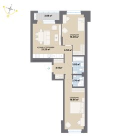 Квартира 75,8 м², 2-комнатная - изображение 1