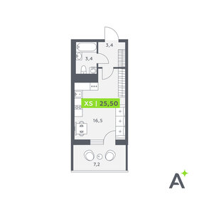 Квартира 25,5 м², студия - изображение 1
