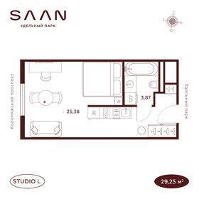 Квартира 29,3 м², студия - изображение 1