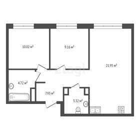 Квартира 57,1 м², 2-комнатная - изображение 1