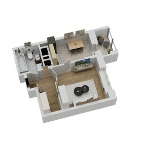 Квартира 34,5 м², 1-комнатная - изображение 3