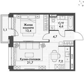 Квартира 44,5 м², 2-комнатная - изображение 2