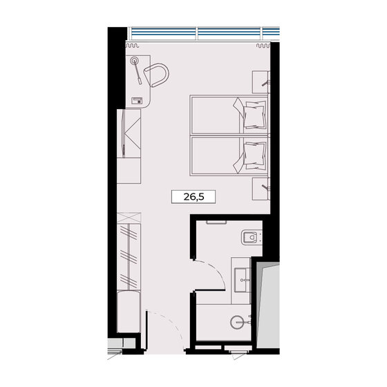 28,2 м², квартира-студия 4 444 405 ₽ - изображение 29