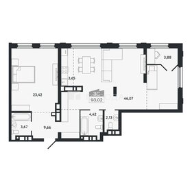 Квартира 88,8 м², студия - изображение 1