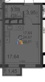 Квартира 25,1 м², студия - изображение 1