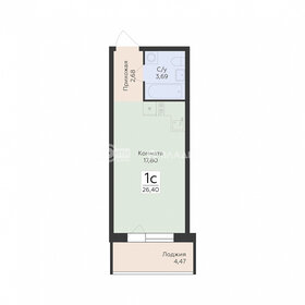Квартира 26,4 м², 1-комнатная - изображение 1