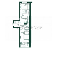 Квартира 53,7 м², 1-комнатная - изображение 2