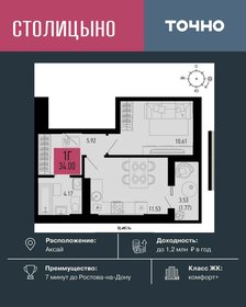 Квартира 34 м², 1-комнатная - изображение 1
