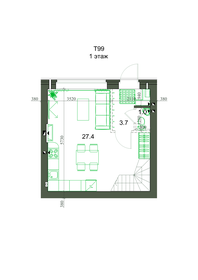 Квартира 92,7 м², 3-комнатная - изображение 1