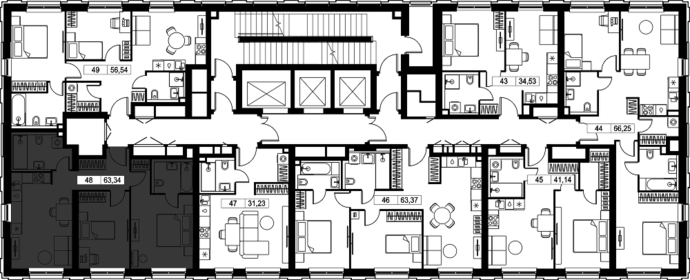 Квартира 63,3 м², 2-комнатная - изображение 2