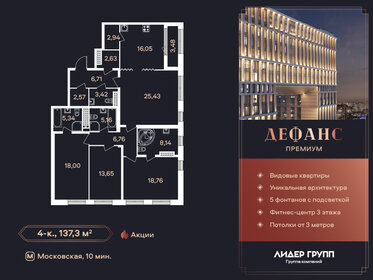 Квартира 137,3 м², 4-комнатная - изображение 1