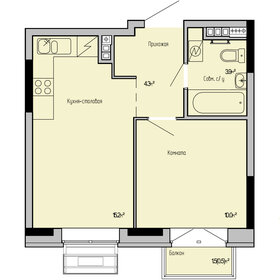 Квартира 33,9 м², 1-комнатная - изображение 1