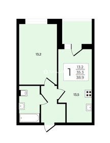 Квартира 38,9 м², 1-комнатная - изображение 1