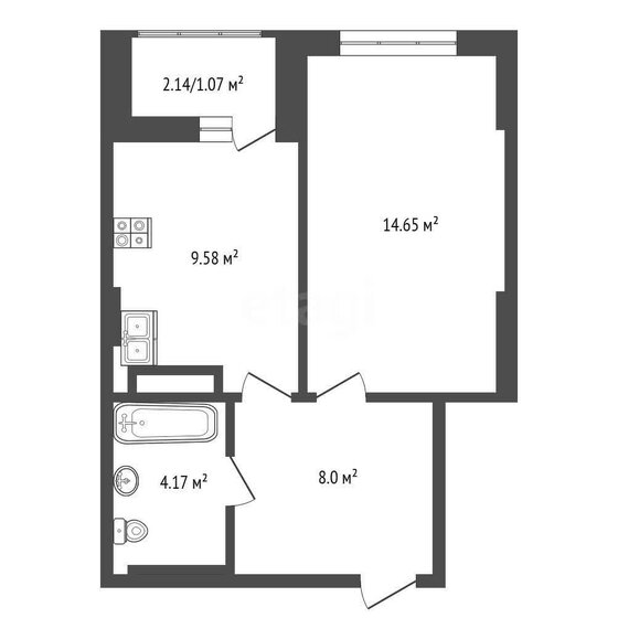40 м², 1-комнатная квартира 4 850 000 ₽ - изображение 20