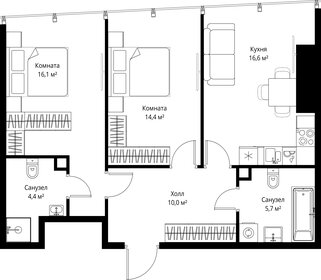 Квартира 67,2 м², 2-комнатная - изображение 2