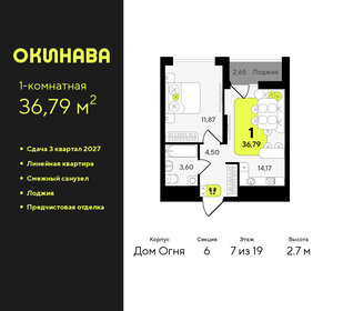 Квартира 36,8 м², 1-комнатная - изображение 1
