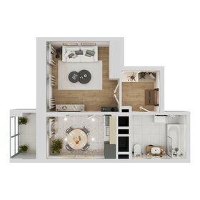 Квартира 34,4 м², 1-комнатная - изображение 2