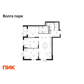 Квартира 93,9 м², 3-комнатная - изображение 1