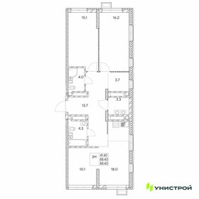 Квартира 88,4 м², 3-комнатная - изображение 1