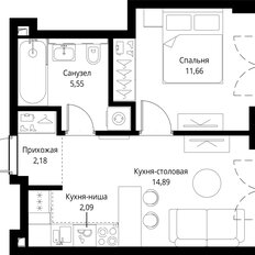 Квартира 36,4 м², 1-комнатная - изображение 3