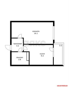 Квартира 32,4 м², 1-комнатная - изображение 1
