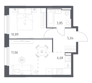 Квартира 37,5 м², 1-комнатная - изображение 1